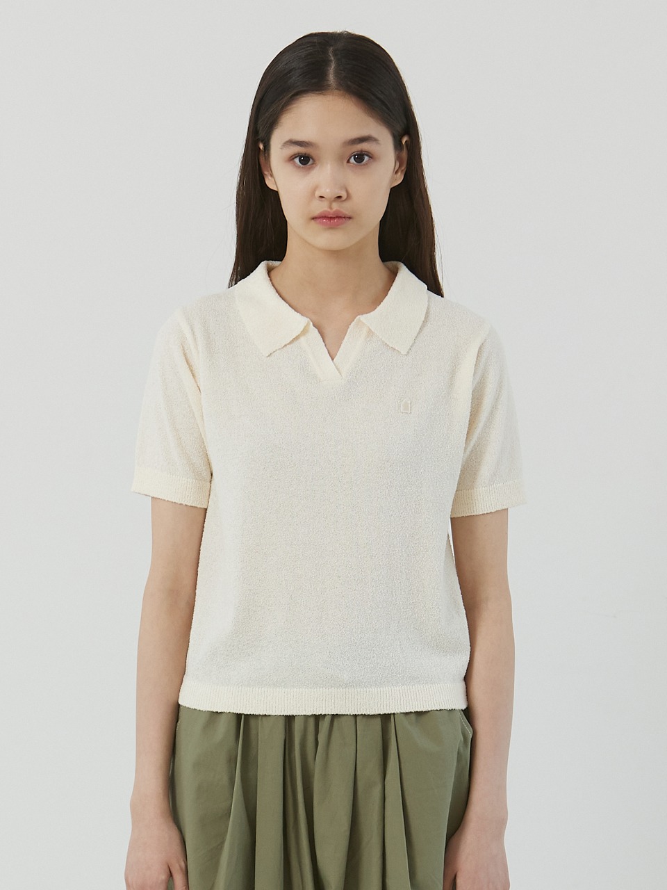 BOUCLE COLLAR KNIT [3 COLOR]