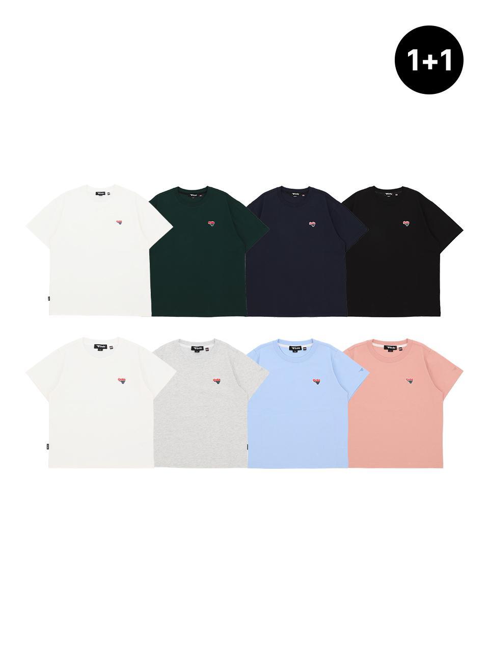 [1+1] SMALL LOGO T-SHIRTS [7 COLOR]