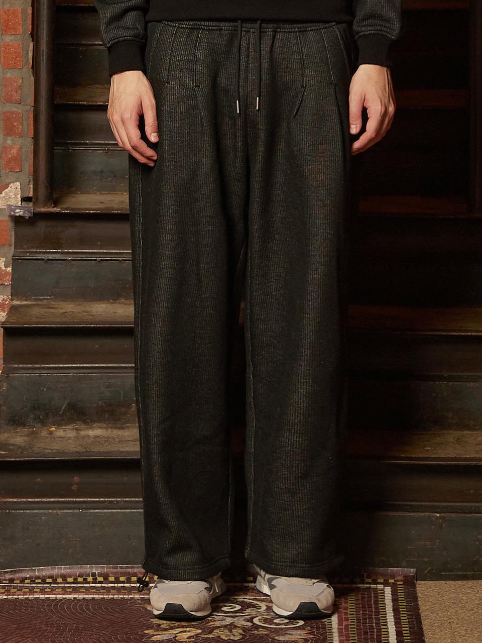 TWO TUCK WIDE SWEAT PANTS [2 COLOR]
