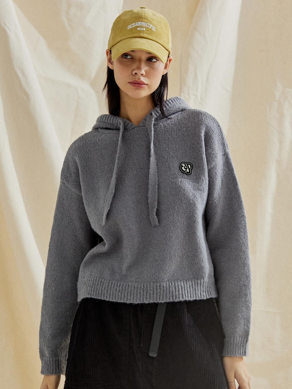 OCEAN HOODED KNIT SWEATER [2 COLOR]