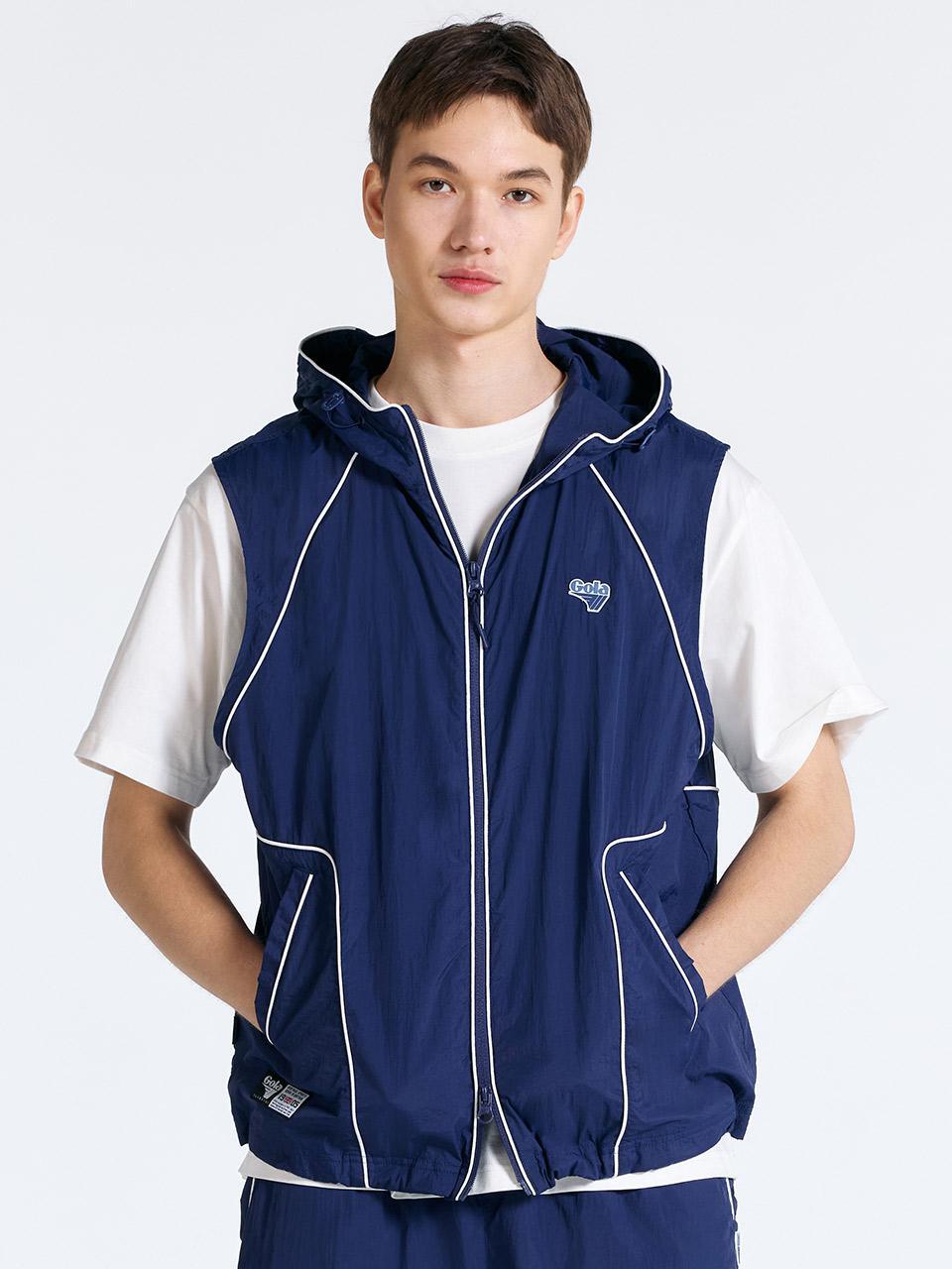 PIPING LINE VEST [NAVY]
